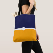 Stijlvolle chique moderne marine blauw geel kleure tote bag (Dichtbij)