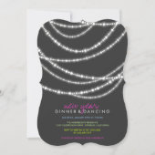 Stijlvolle chique oudejaarsavond Sparkles Dinner P Kaart (Voorkant)