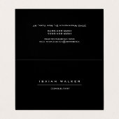 Stijlvolle Chique Plain Unieke Speciale Zwart & Wi Visitekaartje (Buitenkant ongevouwen)