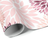 Stijlvolle chique roze bloem cadeaupapier (Rol Hoek)