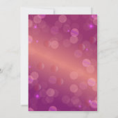 Stijlvolle chique roze Paarse sprankelende lichten Kaart (Achterkant)