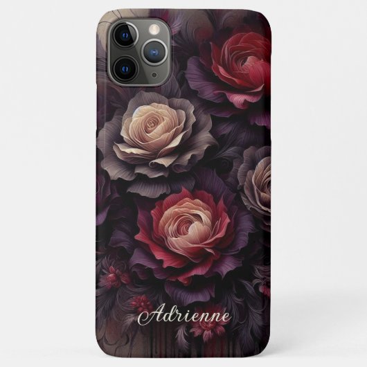 Stijlvolle chique Rozen Fine Art Botanische schild Case-Mate iPhone Case (Achterkant)