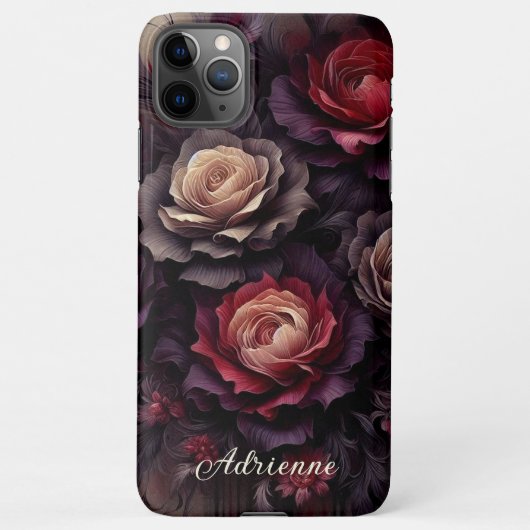 Stijlvolle chique Rozen Fine Art Botanische schild iPhone Hoesje (Achterkant)