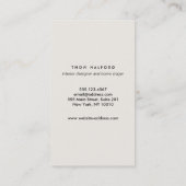 Stijlvolle chique  schildpad visitekaartje (Achterkant)