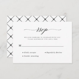 Stijlvolle chique script kalligrafie elegante brui RSVP kaartje