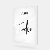 Stijlvolle chique witte trouwtafel nummers acryl bord (Hoek)