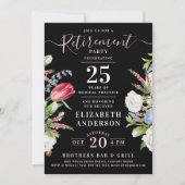 Stijlvolle chique zwarte lavendel wilde bloem pens kaart (Voorkant)