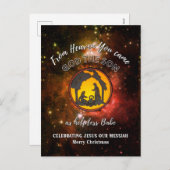 Stijlvolle Christelijke kerstkerst Feestdagenkaart (Voorkant / Achterkant)