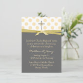 Stijlvolle Christening of Baptisme Uitnodiging (Staand voorkant)