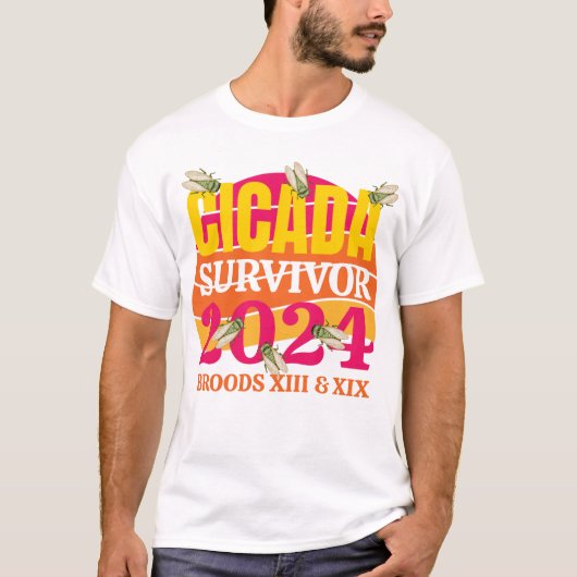 Stijlvolle CICADA SURVIVOR 2024 Broods XIII XIX T-shirt (Voorkant)