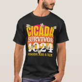 Stijlvolle CICADA SURVIVOR 2024 Broods XIII XIX T-shirt (Voorkant)
