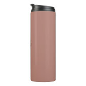 Stijlvolle Cinnamon Monogram Thermal Tumbler Thermosbeker (Geroteerd rechts)