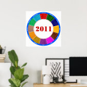 Stijlvolle Circulaire 2011-agenda Poster (Thuiskantoor)
