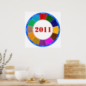 Stijlvolle Circulaire 2011-agenda Poster (Keuken)