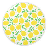 Stijlvolle citroen gele fruit boomgaard keramische knop (Voorkant)