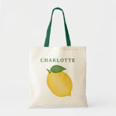 Stijlvolle Citrus Lemon Yellow Summer Canvas tas (Voorkant)