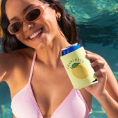 Stijlvolle Citrus Lemon Yellow Summer Monogram Seltzer Blikjeskoeler