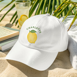 Stijlvolle Citrus Lemon Yellow Summer Monogram Trucker Pet