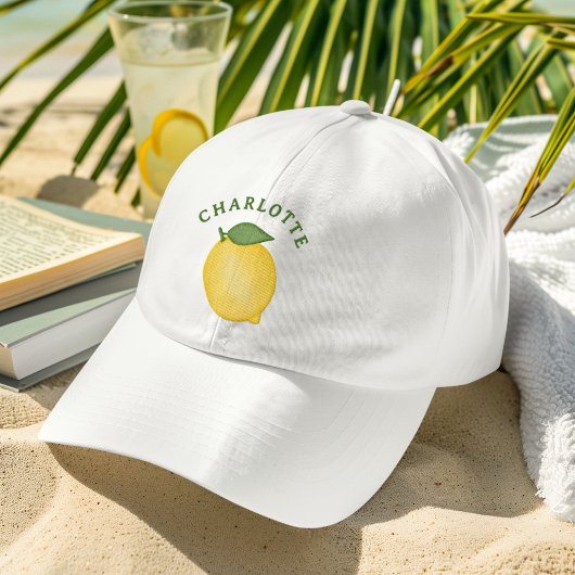 Stijlvolle Citrus Lemon Yellow Summer Monogram Trucker Pet