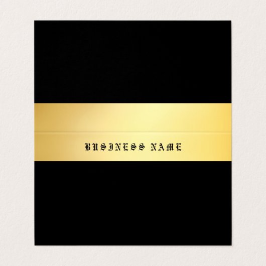 Stijlvolle Classic Oud Engels Tekst Goud Zwart Tre Visitekaartje (Buitenkant ongevouwen)