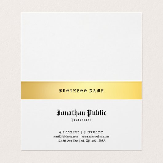 Stijlvolle Classic Oud Engels Tekst Goud Zwart Tre Visitekaartje (Binnenkant ongevouwen)