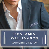 Stijlvolle Classic Professional Navy Blue Naamplaatje