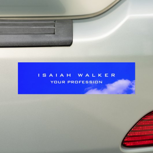 Stijlvolle Classy Plain Unieke Speciale Blauwe Hem Bumpersticker (Op auto)