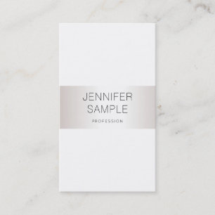 Stijlvolle Clean Silver Design Professional Plain Visitekaartje