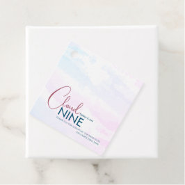 Stijlvolle Cloud Nine Blauwe Bruidsdouche Dankjewe Bedankjes Labels