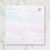 Stijlvolle Cloud Nine Blauwe Bruiloft Dankjewel Bedankjes Labels (Achterkant)
