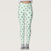 Stijlvolle Clover Print Leggings voor Casual Draag (Voorkant)