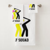 Stijlvolle CMYK Golfende Golf Bad Handdoek (Insitu)