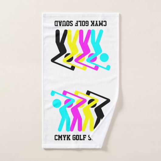 Stijlvolle CMYK Golfende Golf Bad Handdoek (Handdoek)