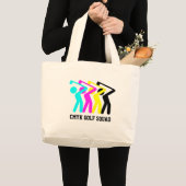 Stijlvolle CMYK Golfer Grote Tote Bag (Voorkant (product))