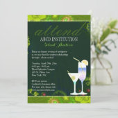 Stijlvolle cocktails fondsenwerving stille veiling kaart (Staand voorkant)