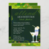 Stijlvolle cocktails fondsenwerving stille veiling kaart (Voorkant / Achterkant)