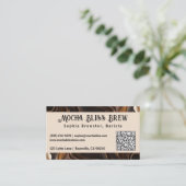 Stijlvolle Coffee Lover QR Code Visitekaartje Desi (Staand voorkant)