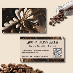 Stijlvolle Coffee Lover QR Code Visitekaartje Desi
