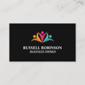 Stijlvolle Colorful People Logo Visitekaartje (Voorkant)