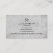 Stijlvolle Concrete Handyman Constructie Carpenter Visitekaartje (Achterkant)