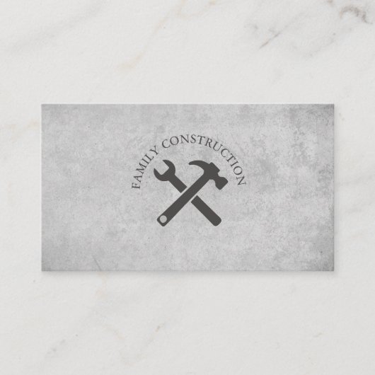 Stijlvolle Concrete Handyman Constructie Carpenter Visitekaartje (Voorkant)
