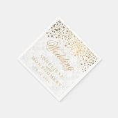 Stijlvolle Confetti gouden Stippen onze trouwdag Servet (Hoek)