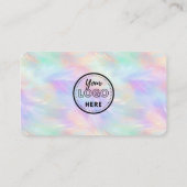 Stijlvolle Connect met ons QR-code iriserend opaal Visitekaartje (Achterkant)