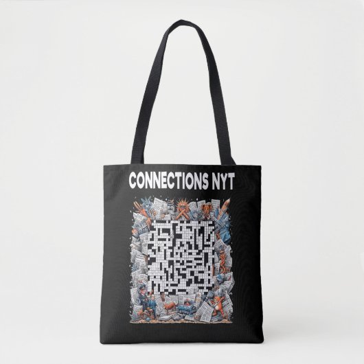 Stijlvolle Connections NYT Design Zwart Tote Bag (Voorkant)