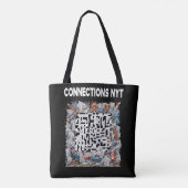 Stijlvolle Connections NYT Design Zwart Tote Bag (Achterkant)