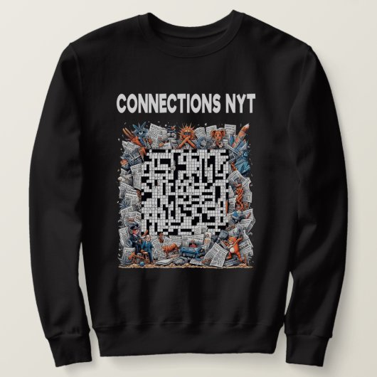 Stijlvolle Connections NYT Design Zwart Trui (Design voorkant)