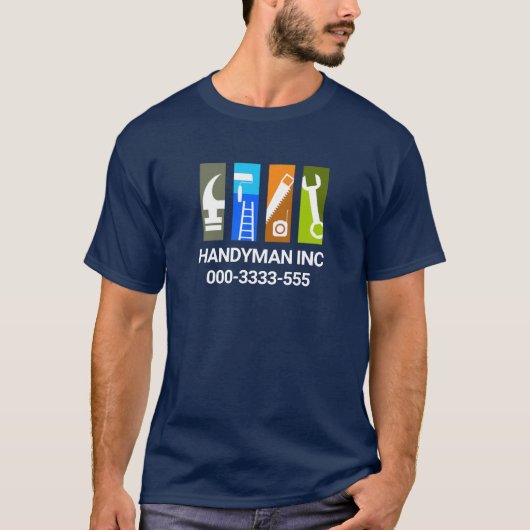 Stijlvolle constructie Handyman Tools T-shirt (Voorkant)