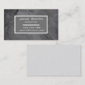 Stijlvolle consultant met grijze leisteen visitekaartje (Voorkant / Achterkant)
