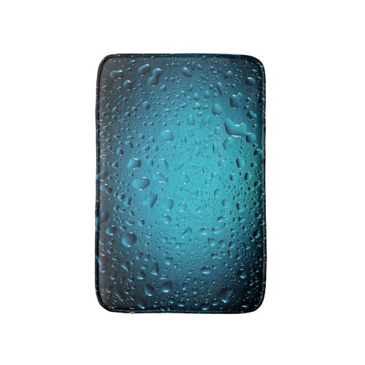 Stijlvolle Cool Blue waterdruppels Badmat (Voorkant Verticaal)