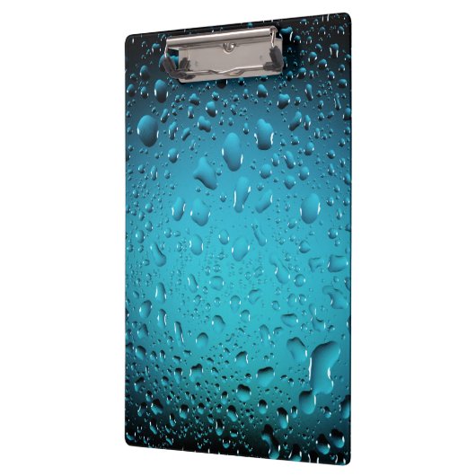 Stijlvolle Cool Blue waterdruppels Klembord (Links)